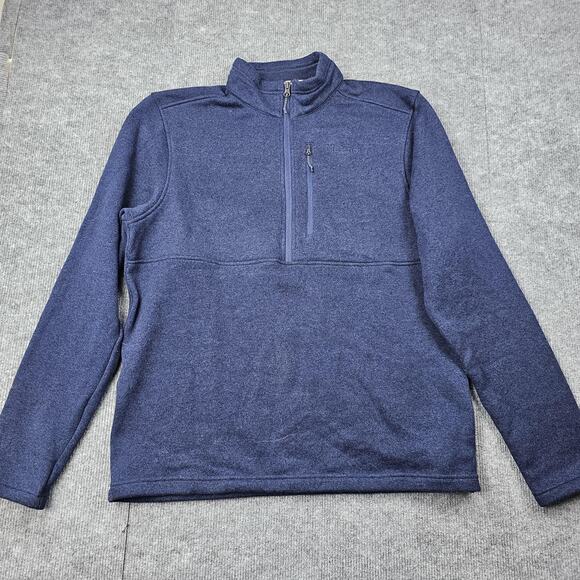 Marmot Mountain Works Pullover Mens XL Blue Quarter Zip Fleece Outdoors Utility - Picture 1 of 8